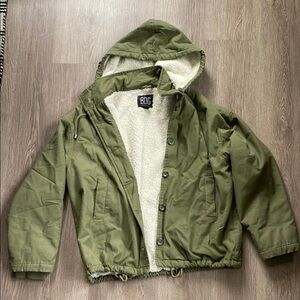 BDG Green faux Fur Lined Jacket